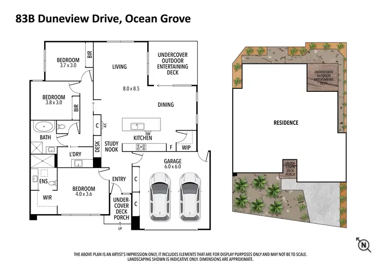 Floorplan of Homely townhouse listing, 83B Duneview Drive, Ocean Grove VIC 3226