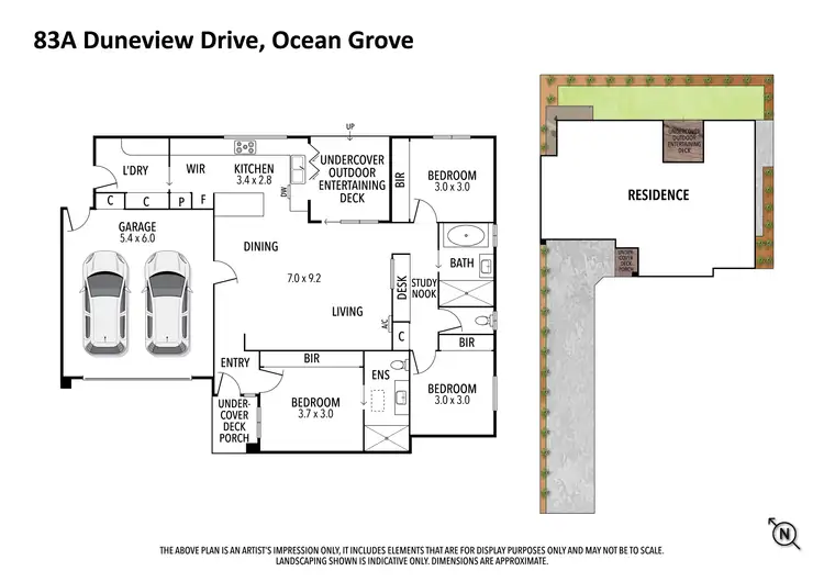 Floorplan of Homely townhouse listing, 83A Duneview Drive, Ocean Grove VIC 3226