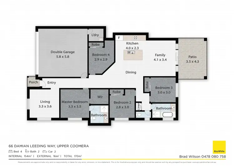 Floorplan of Homely house listing, 66 Damian Leeding Way, Upper Coomera QLD 4209