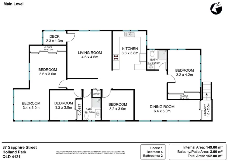 Floorplan of Homely house listing, 87 Sapphire Street, Holland Park QLD 4121