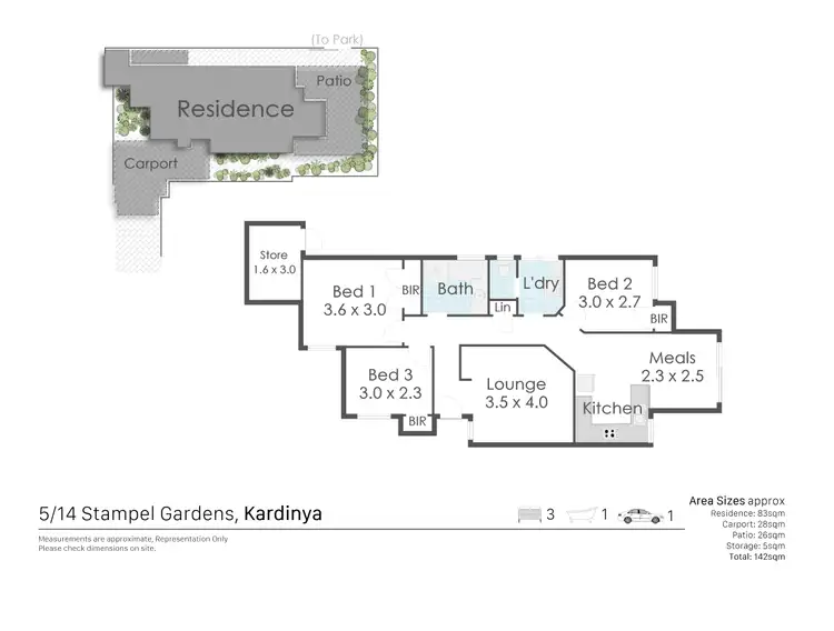 Floorplan of Homely villa listing, 5/14 Stampel Gardens, Kardinya WA 6163
