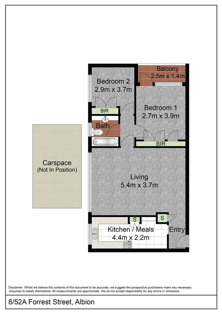 Floorplan of Homely apartment listing, 8/52A Forrest Street, Albion VIC 3020