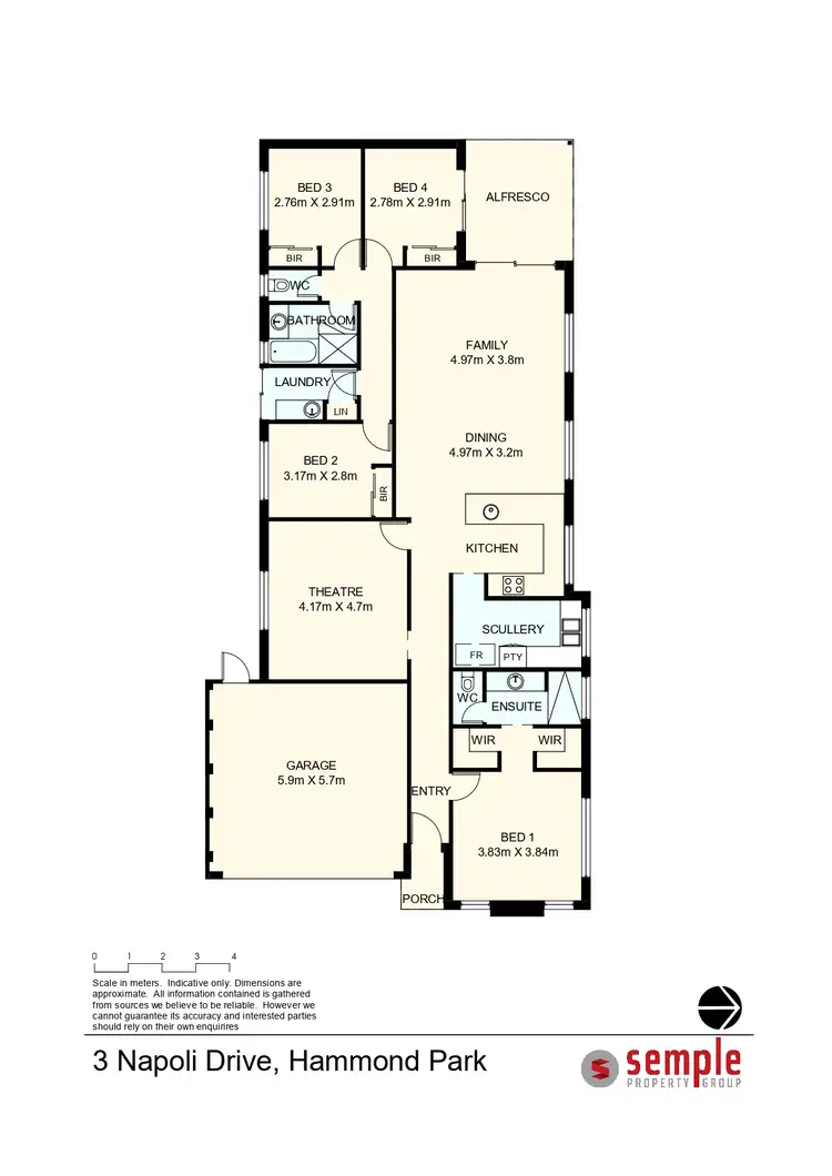 Floorplan of Homely house listing, 3 Napoli Drive, Hammond Park WA 6164