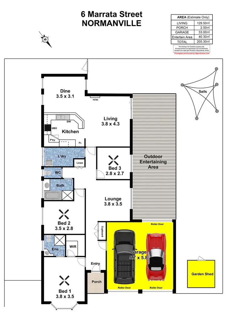 Floorplan of Homely house listing, 6 Marrata Street, Normanville SA 5204