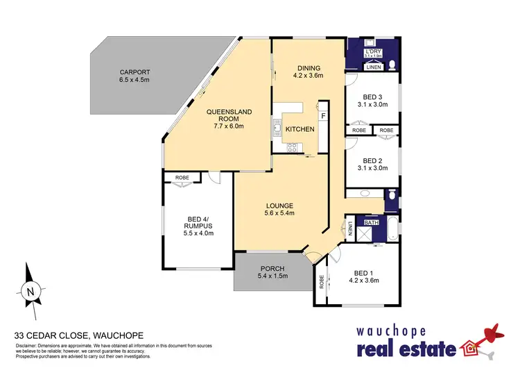 Floorplan of Homely house listing, 33 Cedar Close, Wauchope NSW 2446