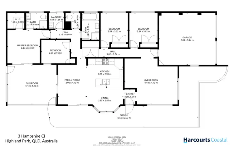 Floorplan of Homely house listing, 3 Hampshire Close, Highland Park QLD 4211