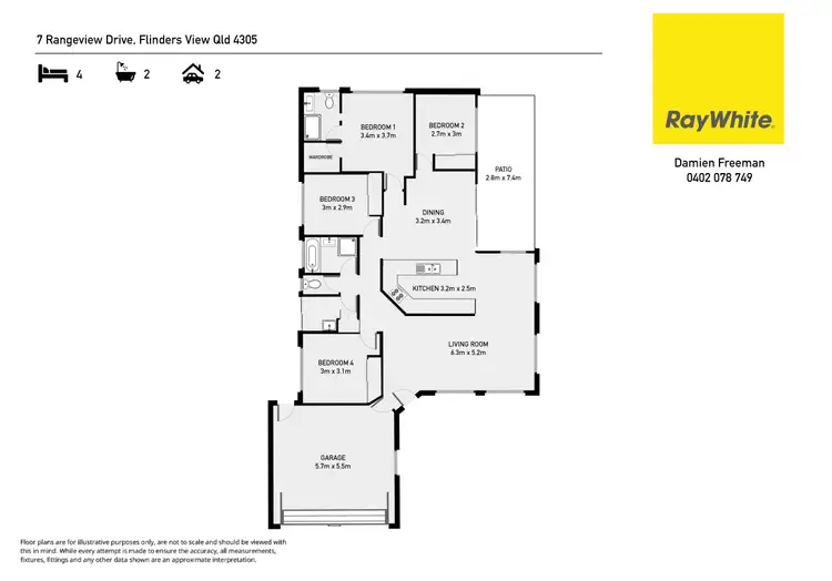 Floorplan of Homely house listing, 7 Rangeview Drive, Flinders View QLD 4305