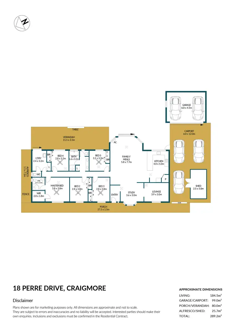 Floorplan of Homely house listing, 18 Perre Drive, Craigmore SA 5114