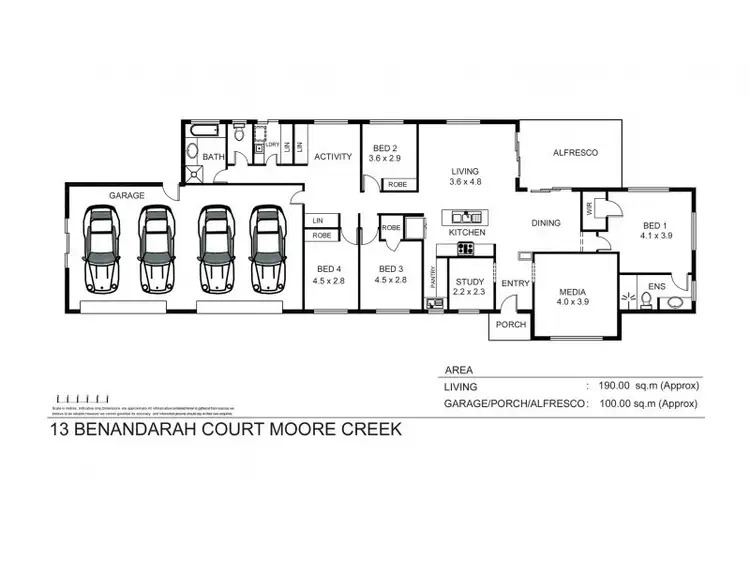 Floorplan of Homely house listing, 13 Benandarah Court, Tamworth NSW 2340