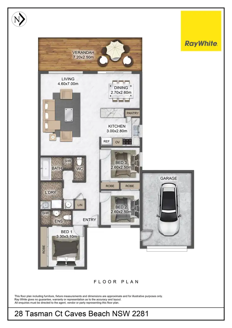 Floorplan of Homely house listing, 28 Tasman Court, Caves Beach NSW 2281
