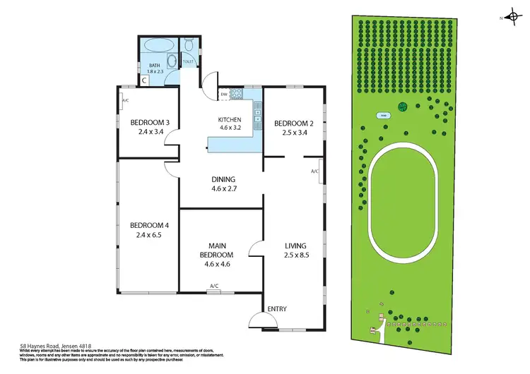 Floorplan of Homely house listing, 58 Haynes Road, Jensen QLD 4818