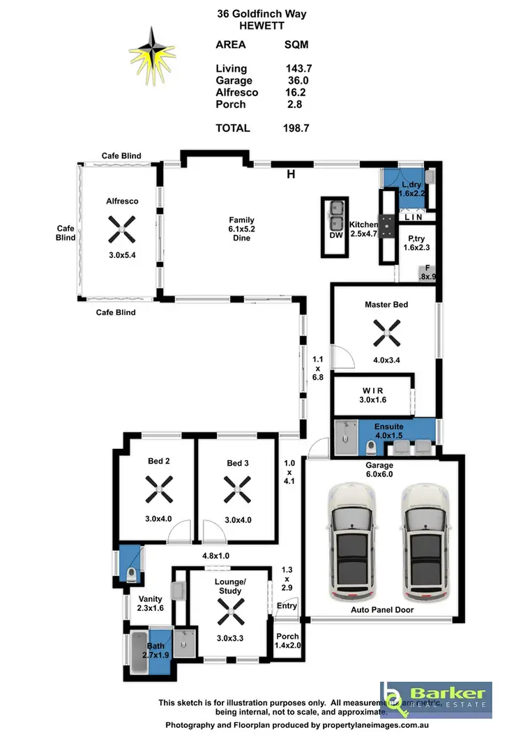 Floorplan of Homely house listing, 36 Goldfinch Way, Hewett SA 5118