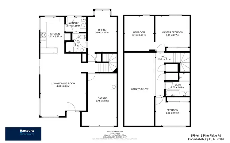 Floorplan of Homely townhouse listing, 199/641 Pine Ridge Road, Biggera Waters QLD 4216