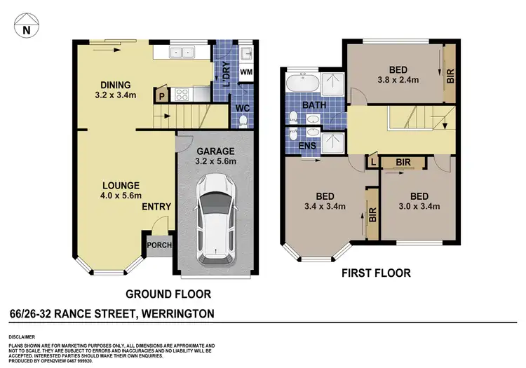 Floorplan of Homely townhouse listing, Unit 66 26-32 Rance Road, Werrington NSW 2747