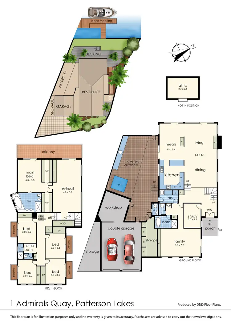 Floorplan of Homely house listing, 1 Admirals Quay, Patterson Lakes VIC 3197