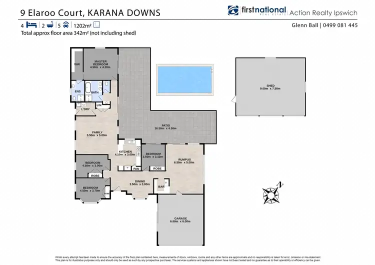 Floorplan of Homely house listing, 9 Elaroo Court, Karana Downs QLD 4306