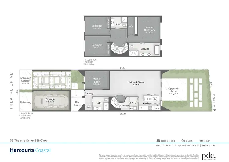 Floorplan of Homely townhouse listing, 33 Theatre Drive, Benowa QLD 4217