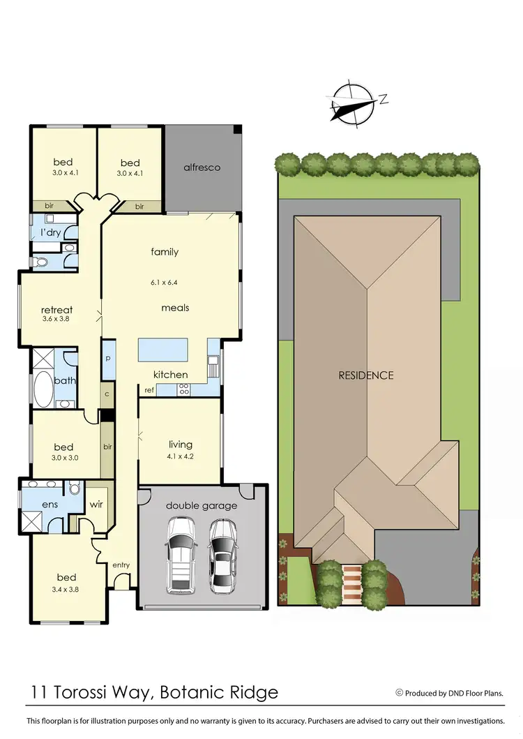 Floorplan of Homely house listing, 11 Torossi Way, Botanic Ridge VIC 3977