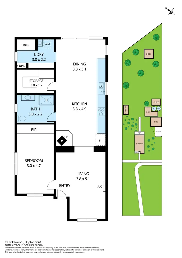 Floorplan of Homely house listing, 29 Rokewood-Skipton Road, Skipton VIC 3361