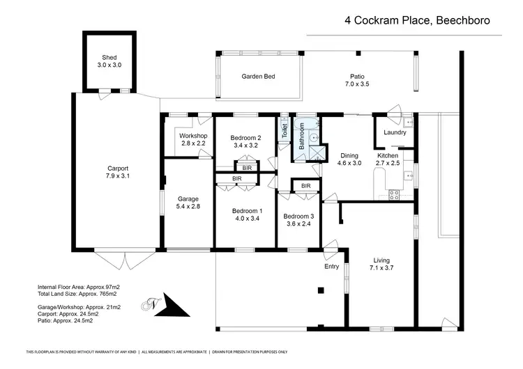 Floorplan of Homely house listing, 4 Cockram Place, Beechboro WA 6063