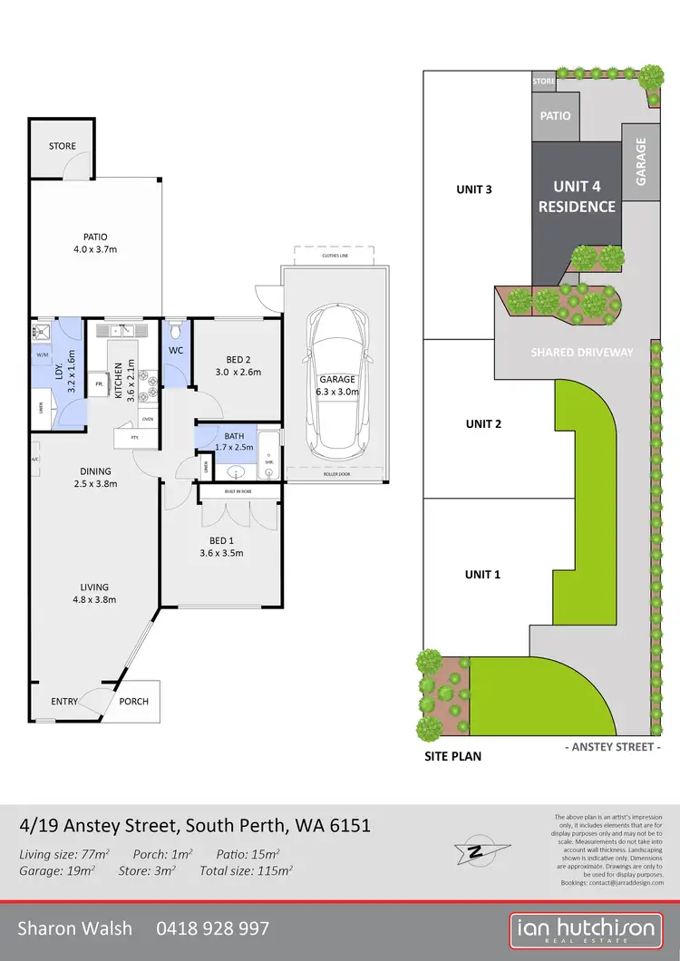 Floorplan of Homely villa listing, 4/19 Anstey Street, South Perth WA 6151