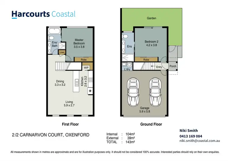 Floorplan of Homely townhouse listing, 2/2 Carnarvon Court, Oxenford QLD 4210