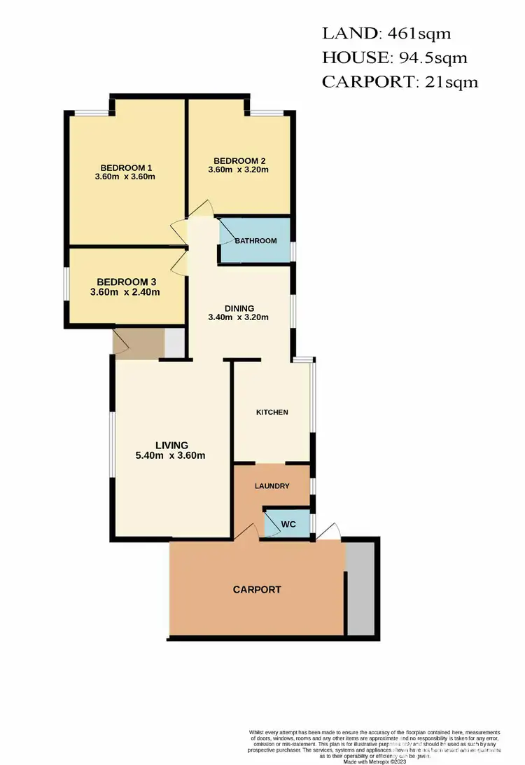Floorplan of Homely semi-detached listing, 6a Tricourt Grove, Riverton WA 6148