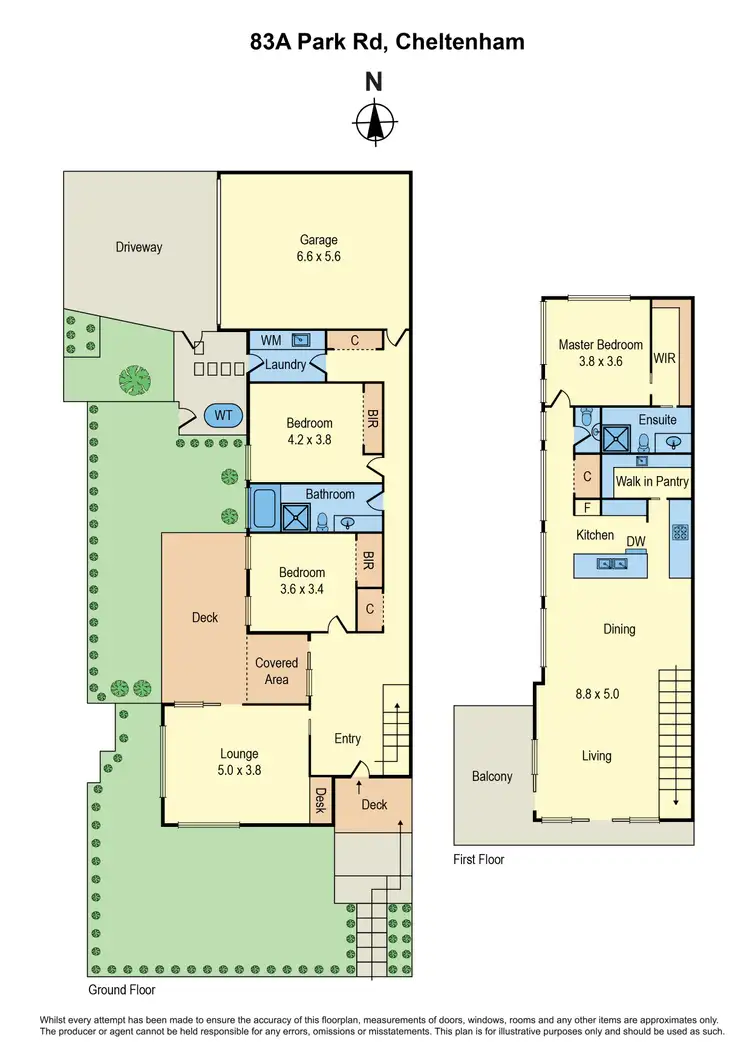 Floorplan of Homely townhouse listing, 83A Park Road, Cheltenham VIC 3192