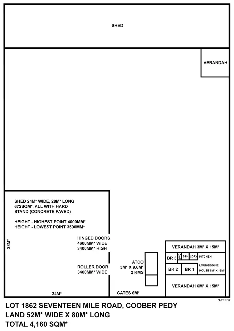 Floorplan of Homely house listing, Lot 1862 Seventeen Mile Road, Coober Pedy SA 5723