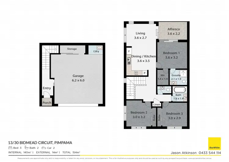 Floorplan of Homely townhouse listing, 13/30 Bidmead Circuit, Pimpama QLD 4209