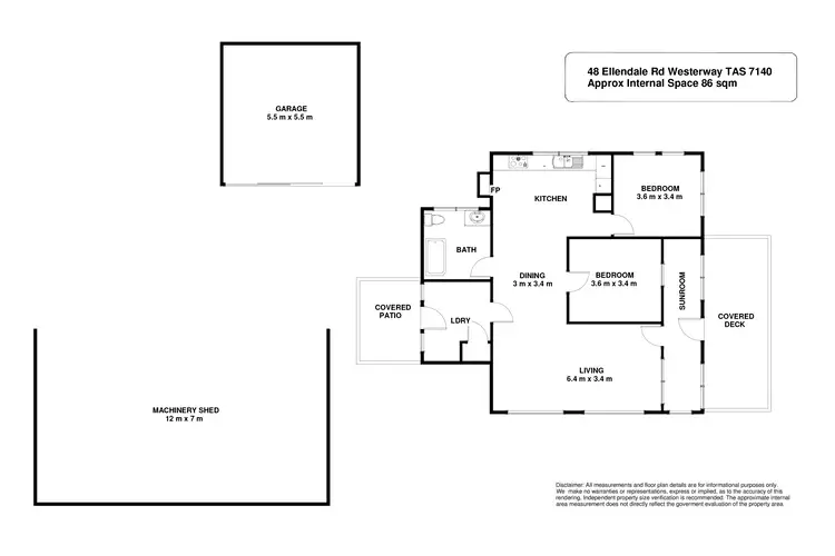 Floorplan of Homely house listing, 48 Ellendale Road, Westerway TAS 7140