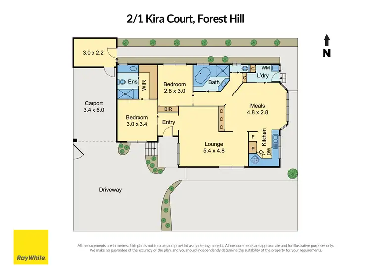 Floorplan of Homely unit listing, 2/1 Kira Court, Forest Hill VIC 3131