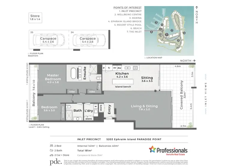 Floorplan of Homely apartment listing, 5203 Ephraim Island Parade, Paradise Point QLD 4216