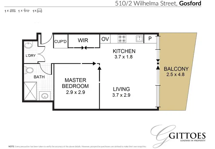 Floorplan of Homely apartment listing, 501/2 Wilhelmina Street, Gosford NSW 2250