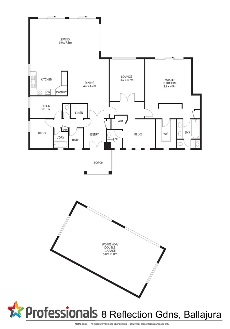 Floorplan of Homely house listing, 8 Reflection Gardens, Ballajura WA 6066