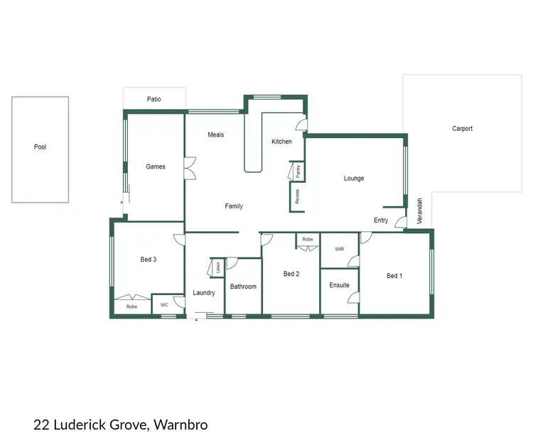 Floorplan of Homely house listing, 22 Luderick Grove, Warnbro WA 6169