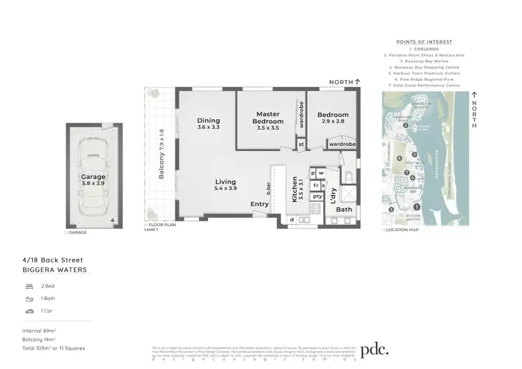 Floorplan of Homely apartment listing, 4/18 Back Street, Biggera Waters QLD 4216