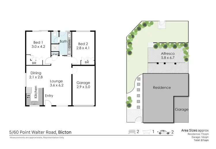 Floorplan of Homely villa listing, 5/60 Point Walter Road, Bicton WA 6157