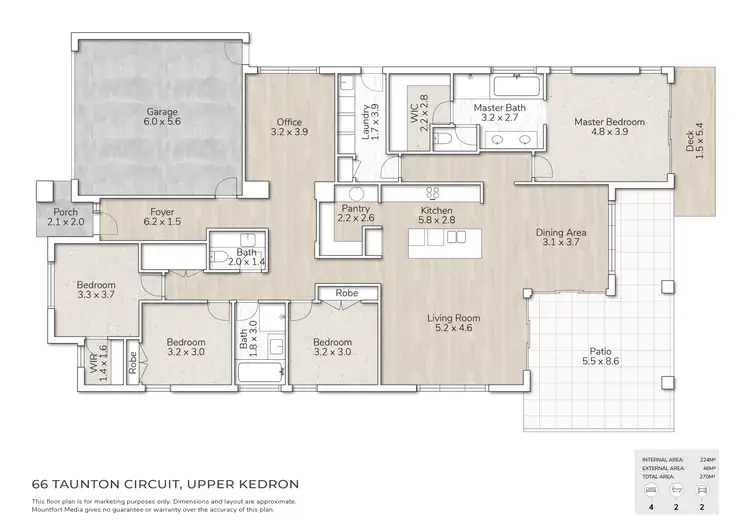 Floorplan of Homely house listing, 66 Taunton Circuit, Upper Kedron QLD 4055