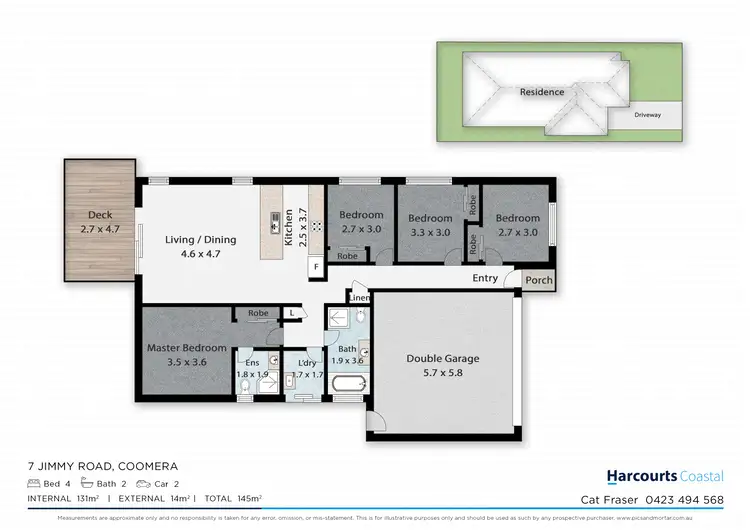 Floorplan of Homely house listing, 7 Jimmy Road, Coomera QLD 4209