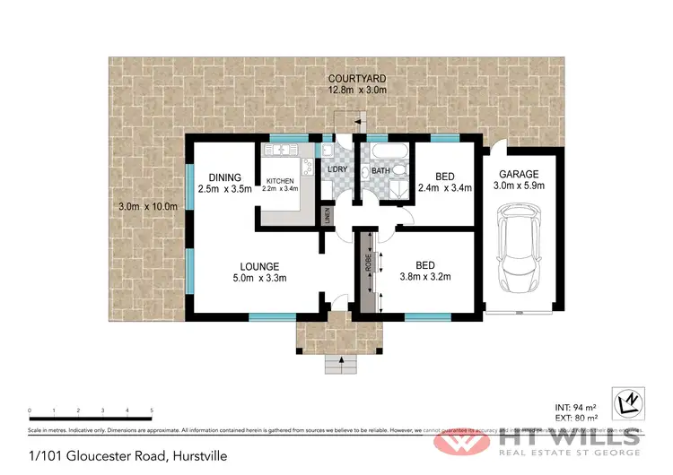 Floorplan of Homely villa listing, 1/101 Gloucester Road, Hurstville NSW 2220
