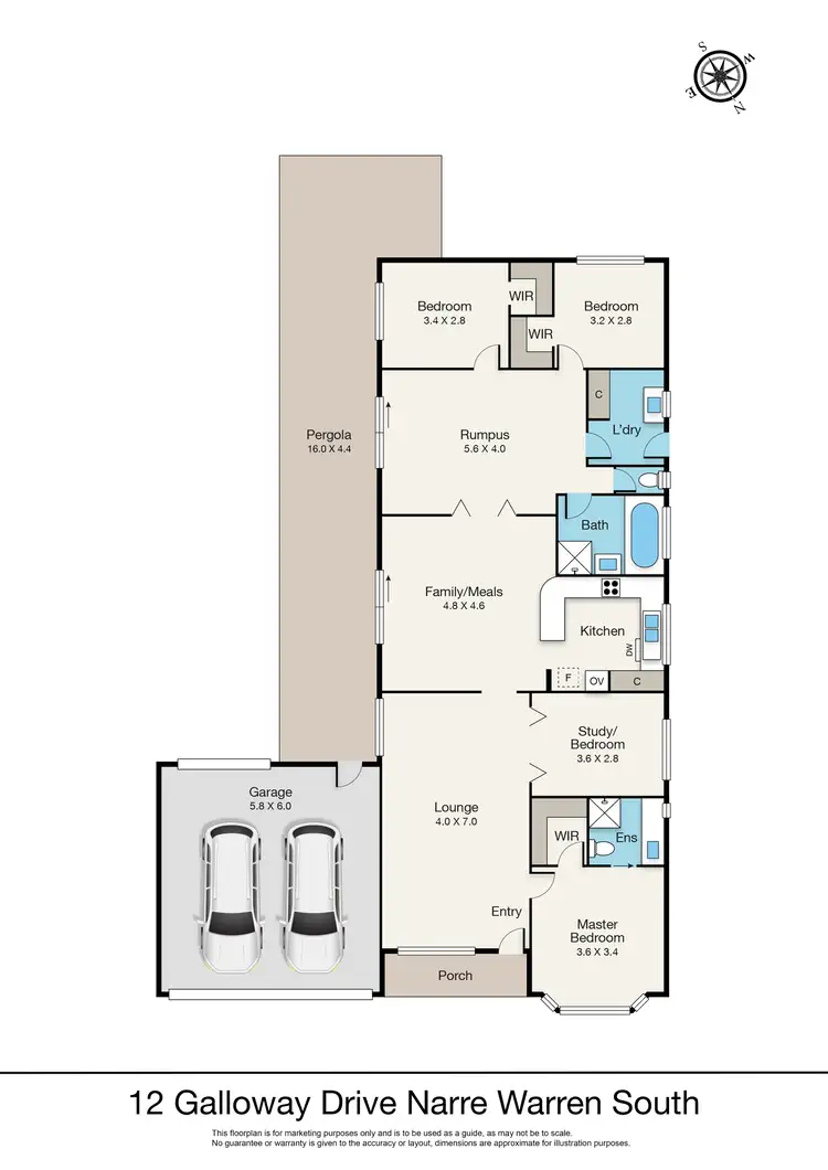 Floorplan of Homely house listing, 12 Galloway Drive, Narre Warren South VIC 3805