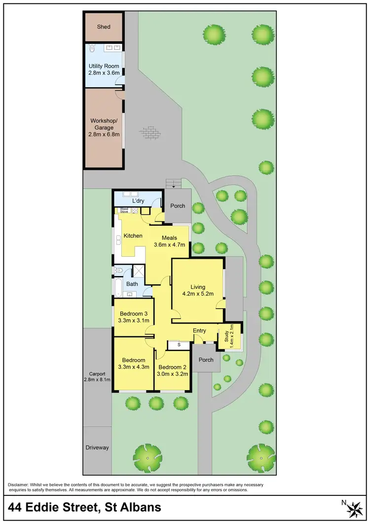 Floorplan of Homely house listing, 44 Eddie Street, St Albans VIC 3021