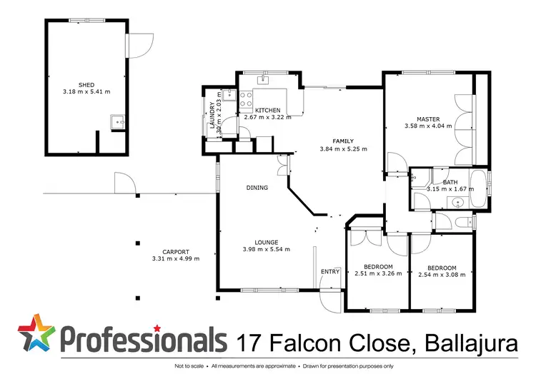 Floorplan of Homely house listing, 17 Falcon Close, Ballajura WA 6066