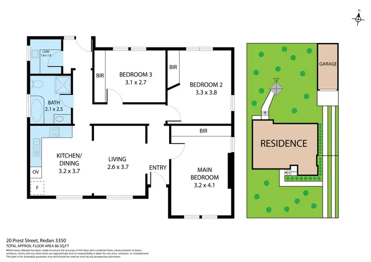 Floorplan of Homely house listing, 20 Prest Street, Redan VIC 3350