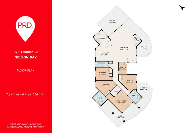 Floorplan of Homely apartment listing, 9/1 Ondine Close, Nelson Bay NSW 2315
