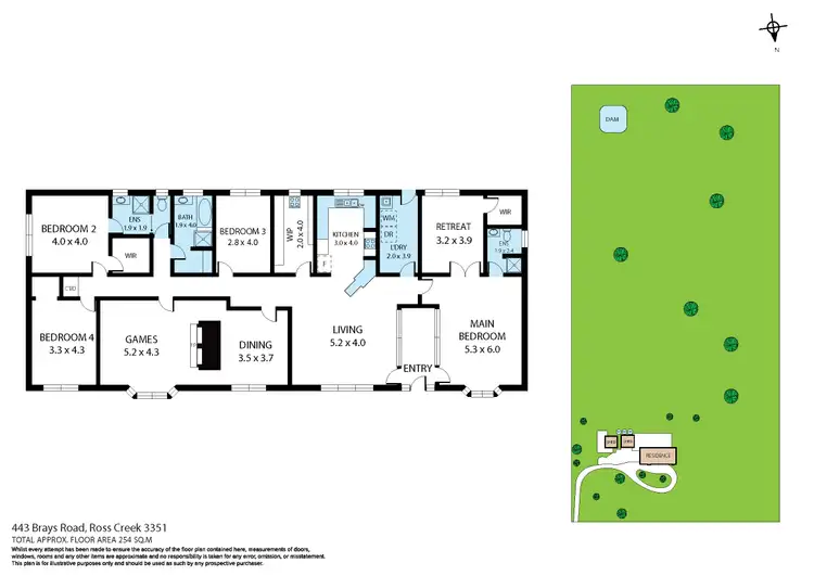 Floorplan of Homely house listing, 443 Brays Road, Ross Creek VIC 3351
