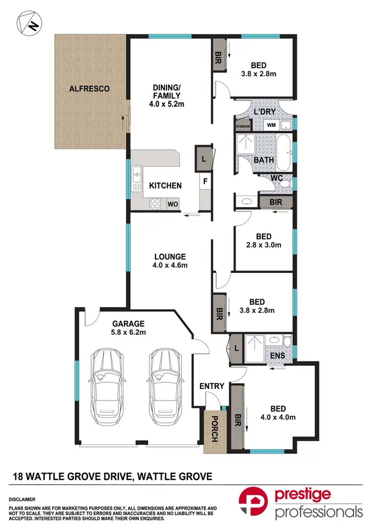 Floorplan of Homely house listing, 18 Wattle Grove Drive, Wattle Grove NSW 2173