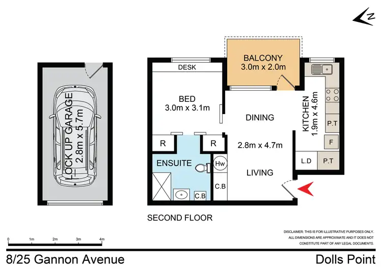 Floorplan of Homely unit listing, 8/25-27 Gannon Avenue, Dolls Point NSW 2219