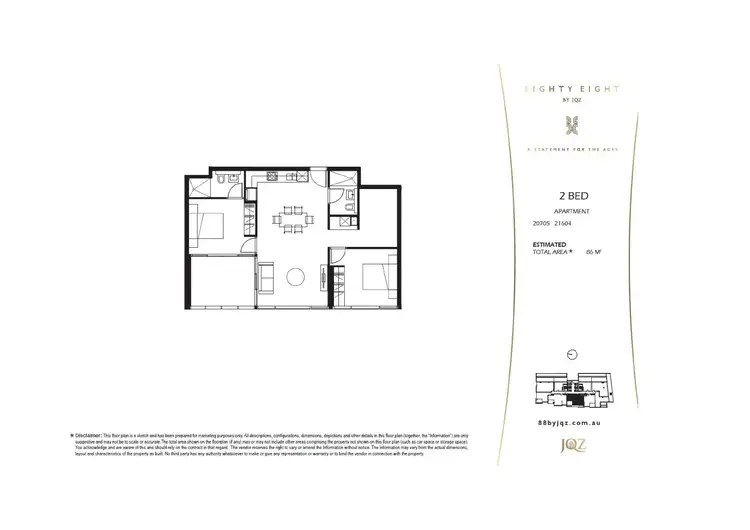 Floorplan of Homely apartment listing, 22104/88B Christie Street, St Leonards NSW 2065
